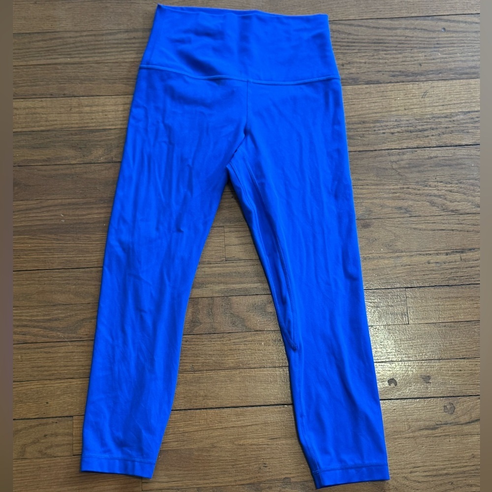 Lululemon Align Crop Leggings Blue High Rise Yoga Pants Size 6